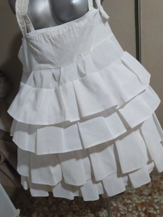 Can Can Fallera Infantil Blanco