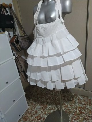 Can Can Fallera Infantil Blanco