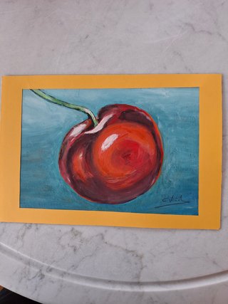 Cuadro de cereza pintada