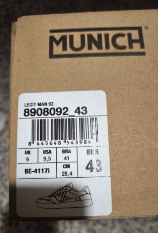 Zapatillas Munich Piel Blancas Talla 43
