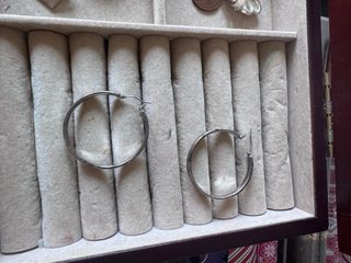 Aros de plata grandes