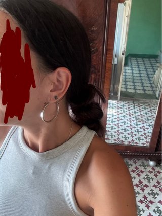 Aros de plata grandes
