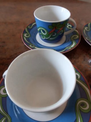 Set 4 Tazze e Piattini Tognana