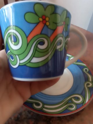 Set 4 Tazze e Piattini Tognana