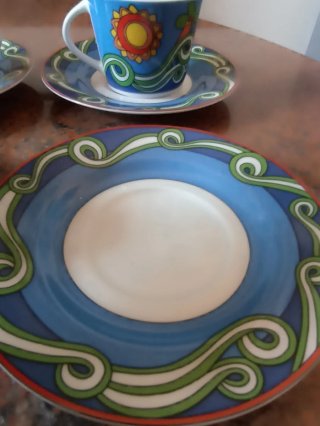 Set 4 Tazze e Piattini Tognana