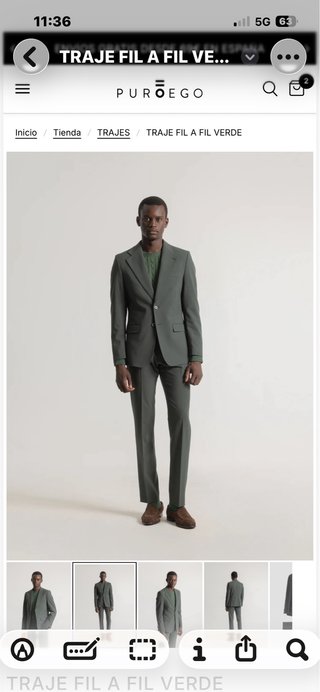 Traje Puro Ego Verde con etiquetas