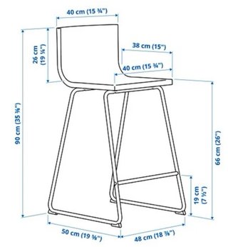 Sgabello Alto IKEA BERNARD Cromato/Bianco