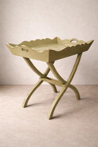 Mesita vintage decapé plegable