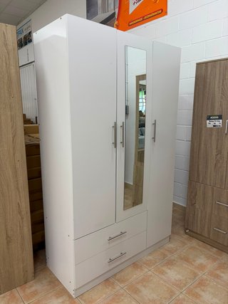 armario ropero de 3 puertas + espejo + cajones
