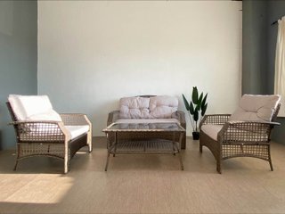 Conjunto Jardín Ratán Sofá y Sillones + Envio
