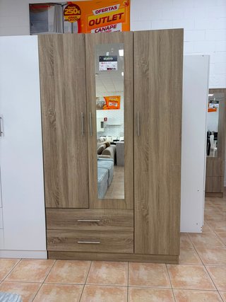 armario ropero de 3 puertas + espejo + cajones