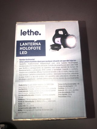 Lanterna Holofote LED Leathe