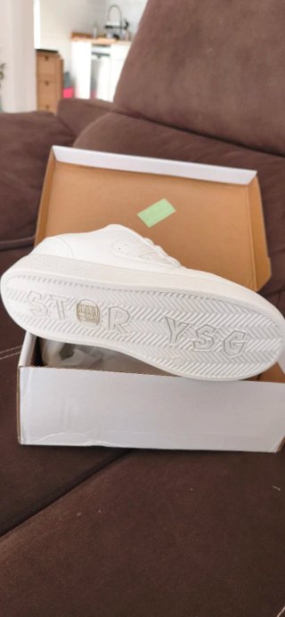 Zapatillas tipo Adidas Forum Talla 39 Blancas