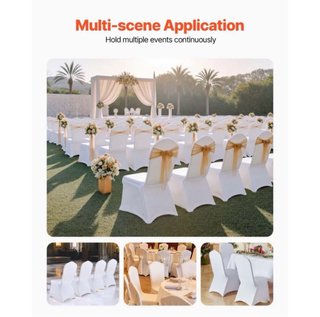 Fundas de Silla Vevor Blancas (50 uds) eventos