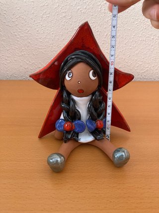 Muñeca cerámica Caperucita Roja