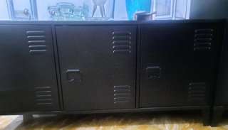 Armario TV y Mueble Taquilla Negro