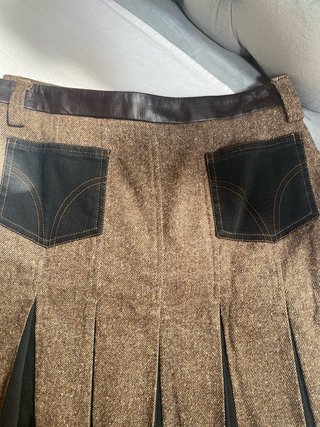 Falda Lana Dolce & Gabbana Marrón/Negra