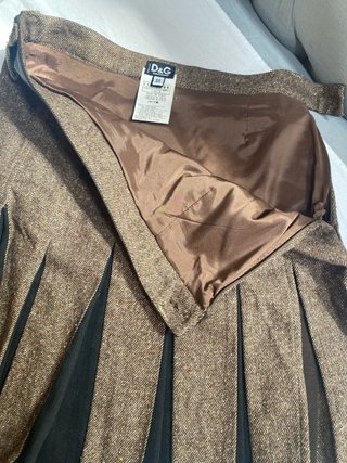 Falda Lana Dolce & Gabbana Marrón/Negra