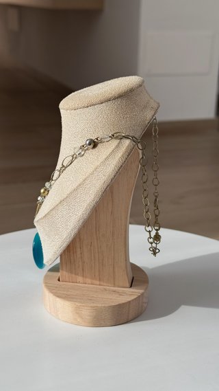 Collana donna cuore turchese e cristalli