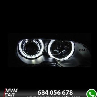 Faros Angel Eyes Led Negro para BMW E46 Coupe Cabr
