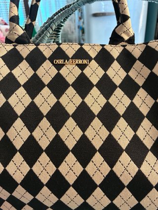 Borsa Carla Ferroni Beige e Nera