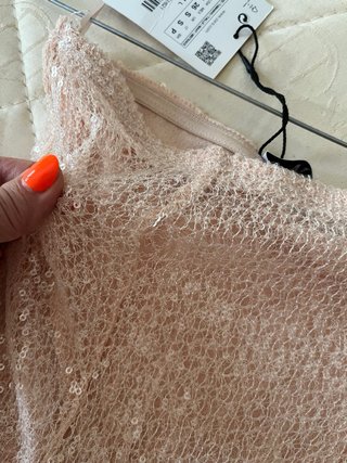 Vestito Zara paillettes scollo quadrato