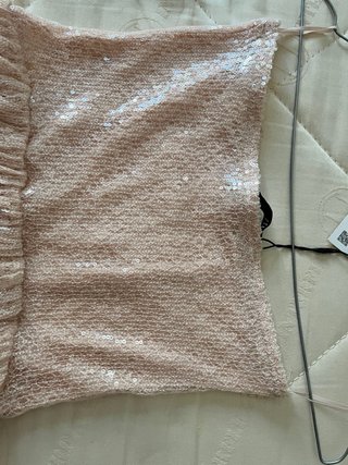 Vestito Zara paillettes scollo quadrato
