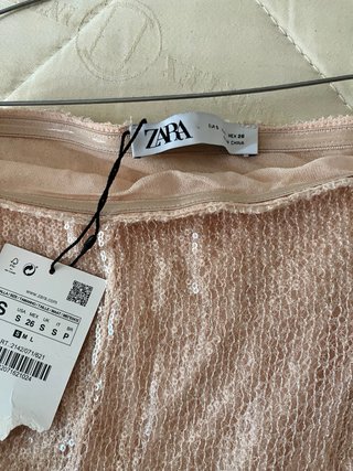 Vestito Zara paillettes scollo quadrato