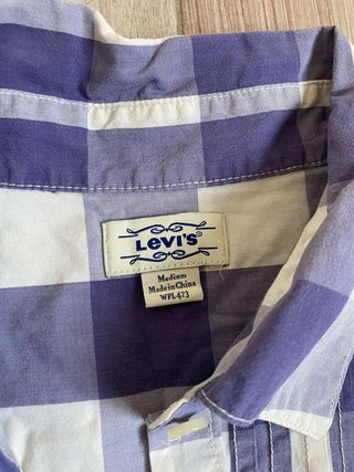 Camicione Levi's a quadri blu e bianca