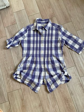 Camicione Levi's a quadri blu e bianca