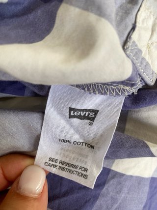 Camicione Levi's a quadri blu e bianca