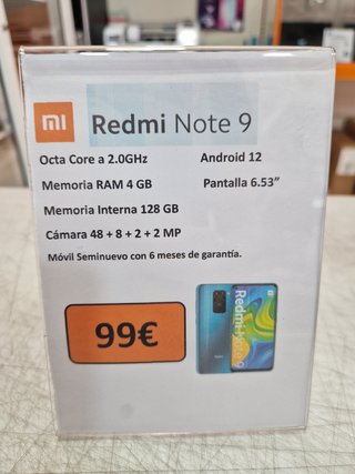 Xiaomi Redmi Note 9 128GB Nero