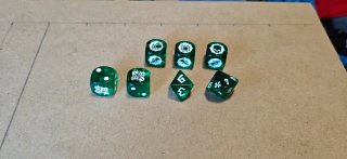 Dados Blood Bowl Verdes