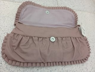 Bolso de mano rosa  con flor nuevo con etiqueta