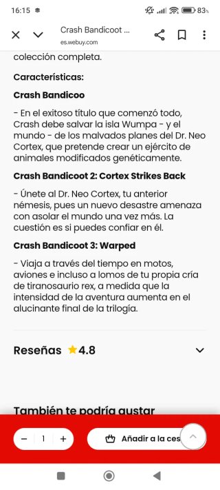 CRASH BANDICOOT N. SANE "TRILOGY" (PS4)