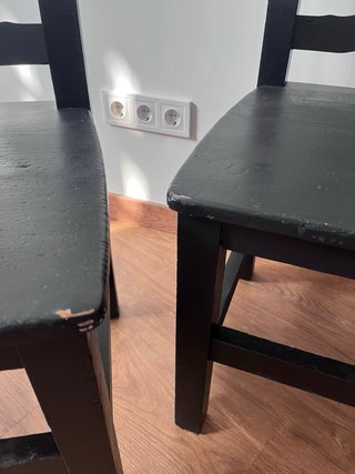 4 Sillas de Madera Restauradas