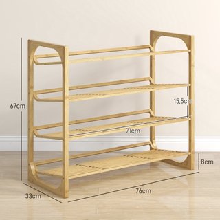 Estantería para zapatos 76 x 33 x 67 cm natural es