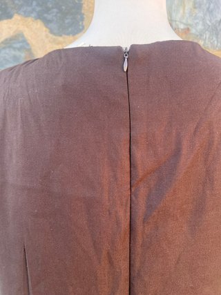 Vestido marrón elegante fiesta XL lazo