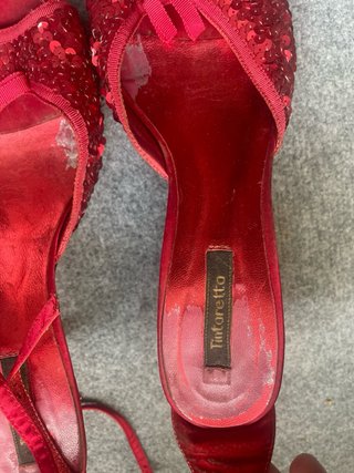 Zapatos y bolso de fiesta TINTORETTO rojos talla40