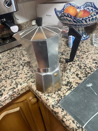 Cafetera Italiana Aluminio y Plástico