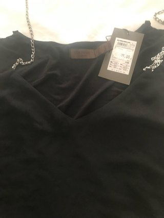 Top Cortefiel Negro Talla L