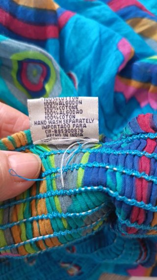 Falda larga estampada cintura elástica