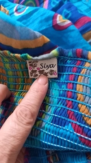 Falda larga estampada cintura elástica