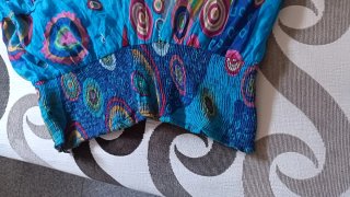 Falda larga estampada cintura elástica