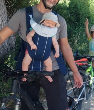 Mochila Portabebés BabyBjorn Active Azul