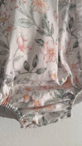 Ranita bebé flores algodón