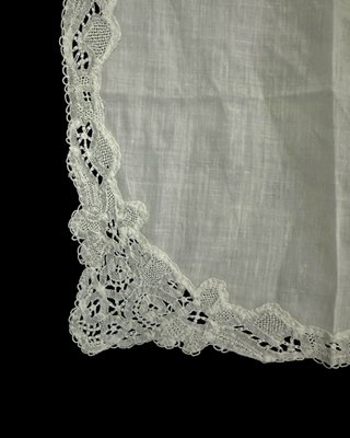 Pañuelo de encaje antiguo Bruselas