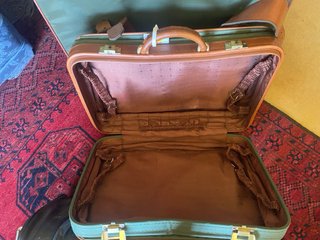 Juego Maletas Vintage Samsonite Verde/Marrón