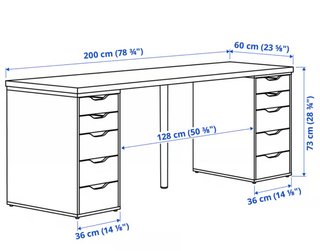 Escritorio IKEA ALEX Marrón y Blanco