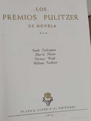 Colecc 10 libros. LOS PREMIOS PULITZER DE NOVELA
